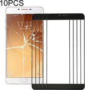 10 PCS Front Screen Outer Glass Lens voor Samsung Galaxy C9 Pro / C900 (zwart)