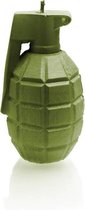 Candellana figuurkaars Granaat olijfgroen gelakt. Hoogte 11 cm (12 uur)