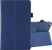 Litchi Texture horizontale flip lederen tas met houder voor Galaxy Tab A8.0 T290 (blauw)