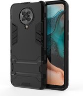 Voor Geschikt voor Xiaomi Redmi K30 Pro PC + TPU schokbestendige beschermhoes met houder (zwart)