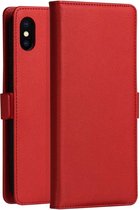 DZGOGO MILO-serie PC + PU horizontale flip lederen tas voor iPhone XS Max, met houder en kaartsleuf en portemonnee (rood)