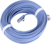 CAT6 Ultradunne platte Ethernet-netwerk LAN-kabel, lengte: 30 m (blauw)