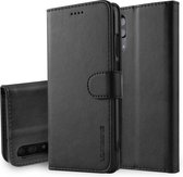 Voor Huawei P20 Pro LC.IMEEKE kalf textuur horizontale flip lederen tas, met houder & kaartsleuven & portemonnee (zwart)