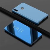 Galvaniseren spiegel horizontale flip lederen case voor Huawei Honor 8X, met houder (hemelsblauw)