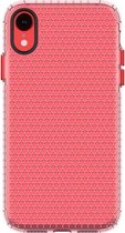 Voor iPhone XR Honeycomb Shockproof TPU Case (roze)