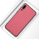 Schokbestendige doek textuur pc + tpu beschermhoes voor meizu 16s (roze)