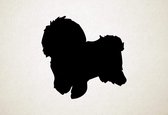 Silhouette hond - Bolognese - XS - 25x25cm - Zwart - wanddecoratie
