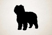 Silhouette hond - Spanish Water Dog - Spaanse Waterhond - S - 49x45cm - Zwart - wanddecoratie