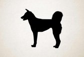 Silhouette hond - Telomian - XS - 25x27cm - Zwart - wanddecoratie