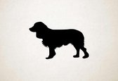 Silhouette hond - Russian Spaniel - Russische spaniël - XS - 19x30cm - Zwart - wanddecoratie