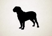 Silhouette hond - Dogue De Bordeaux - Bordeauxdog - XS - 25x29cm - Zwart - wanddecoratie