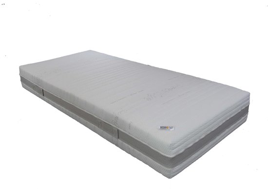 Bedworld Matras 100x200 cm - Matrashoes met rits - Traagschuim - Medium Ligcomfort - Eenpersoons