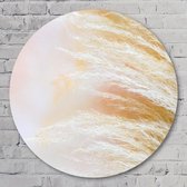 Muurcirkel ⌀ 100 cm - Dried flower pastel - Kunststof Forex - Bloemen en Planten - Rond Schilderij - Wandcirkel - Wanddecoratie