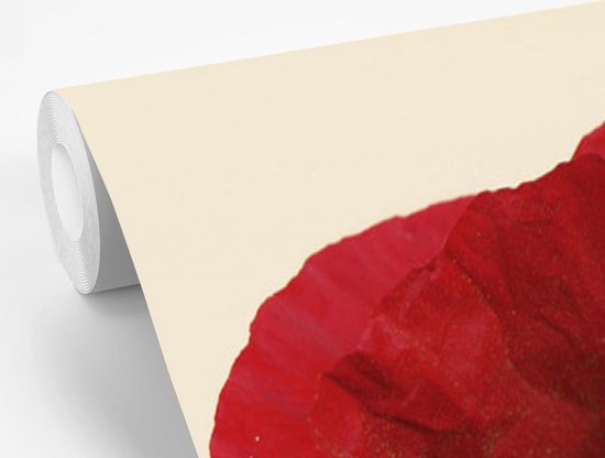 Papier peint photo peint photo Poppy - Gros plan d'un coquelicot rouge fotobehang vinyle largeur 160 cm x hauteur 240 cm - Tirage photo sur papier peint vinyle (disponible en 7 tailles) - chambre / salon / bureau
