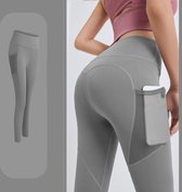 TDR - Fitness broek - Sportlegging - Yoga Broek -  Yogalegging - Dames - Grijs- XXL