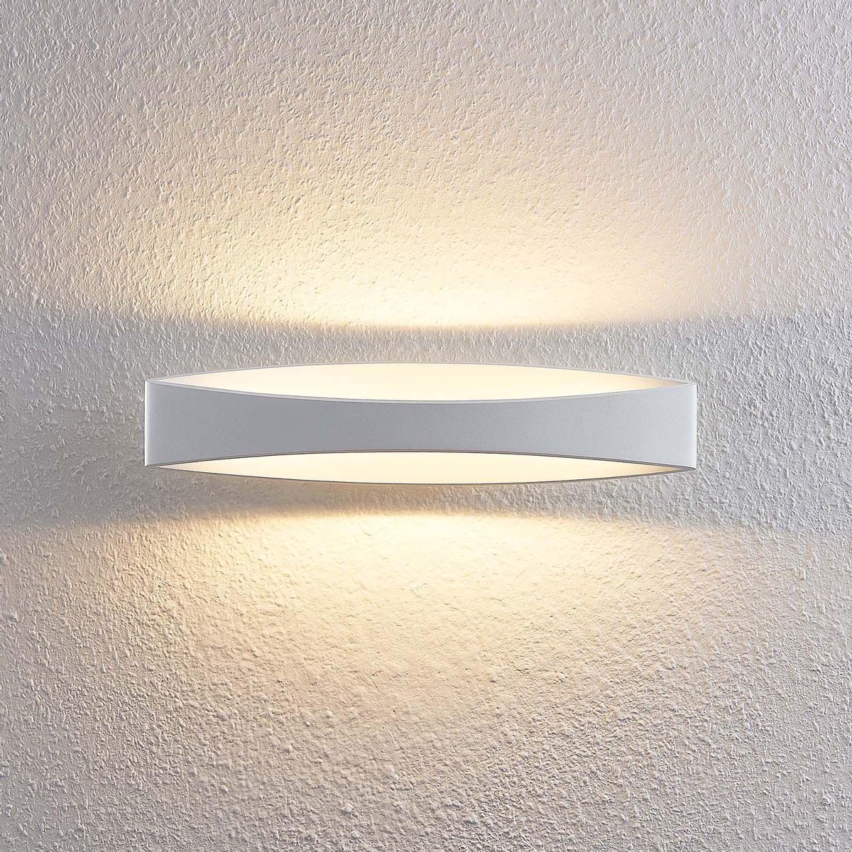 Arcchio - LED wandlamp - 1licht - aluminium, ijzer - H: 10 cm - wit - Inclusief lichtbron