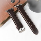 By Qubix - 42mm / 44mm de cuir rétro d' Apple montre - Marron foncé - Bracelets d' Apple