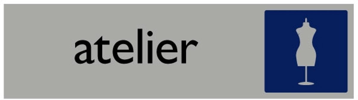 Informatiebord | Atelier | 165 x 44 mm