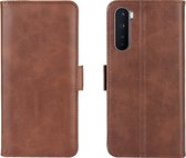 OnePlus Nord Hoesje - Mobigear - Slim Magnet Serie - Kunstlederen Bookcase - Bruin - Hoesje Geschikt Voor OnePlus Nord