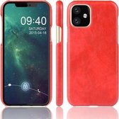 Schokbestendig Litchi Texture PC + PU-hoesje voor Apple iPhone 11 (rood)