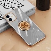 All-inclusive galvaniserende siliconen hoes met ringhouder voor iPhone 12 Pro Max (goud)