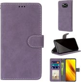 Voor Xiaomi Poco X3 NFC Retro Frosted Horizontale Flip PU lederen tas met houder & kaartsleuven & portemonnee & fotolijst (paars)