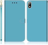 Voor Huawei Y5 (2019) / Honor 8s Geïmiteerd Spiegeloppervlak Horizontale Flip Leren Case met Houder & Kaartsleuven & Portemonnee & Lanyard (Blauw)