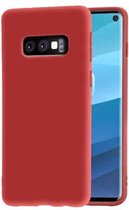 Frosted Soft TPU beschermhoes voor Galaxy S10e (rood)