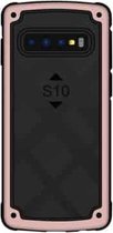 Schokbestendige pc + TPU-hoes voor Galaxy S10 + (roségoud)