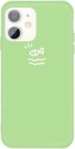 Voor iPhone 11 Small Fish Pattern Colorful Frosted TPU telefoon beschermhoes (groen)