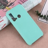 Effen kleur vloeibaar siliconen schokbestendig hoesje voor Huawei Nova 5i (blauw)