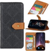 Voor Motorola Moto Edge S Europese bloemen reliëf koperen gesp horizontale flip PU lederen tas met houder & kaartsleuven & portemonnee & fotolijst (zwart)