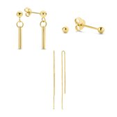Selected Jewels Selected Gifts Dames EarpartyGiftsetOorbellen Zilver  - Goudkleurig