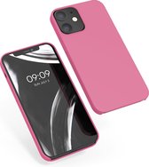 kwmobile telefoonhoesje voor Apple iPhone 12 / 12 Pro - Hoesje met siliconen coating - Smartphone case in zoetroze