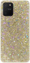 - ADEL Premium Siliconen Back Cover Softcase Hoesje Geschikt voor Samsung Galaxy S10 Lite - Bling Bling Glitter Goud