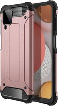 Samsung Galaxy A12 Hoesje - Mobigear - Outdoor Serie - Hard Kunststof Backcover - Roségoud - Hoesje Geschikt Voor Samsung Galaxy A12