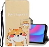 Voor Xiaomi Redmi 8A 3D Gekleurde Tekening Horizontale Flip PU Lederen Case met Houder & Kaartsleuven & Portemonnee (Shiba Inu)
