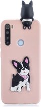 Voor Xiaomi Redmi Note 8T schokbestendig 3D liggend Cartoon TPU beschermhoes (schattige hond)