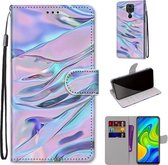 Voor Geschikt voor Xiaomi Redmi Note 9 / 10X 4G Gekleurde tekening Cross Texture Horizontale Flip PU lederen tas met houder & kaartsleuven & portemonnee & lanyard (Fluorescerende w