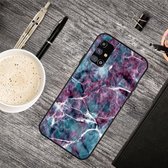 Voor Samsung Galaxy M31s olie reliëf gekleurd tekening patroon schokbestendig TPU beschermhoes (marmer)