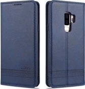 Voor Samsung Galaxy S9 + AZNS Magnetische Kalfsstructuur Horizontale Flip Leren Case met Kaartsleuven & Houder & Portemonnee (Donkerblauw)