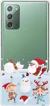 Voor Samsung Galaxy Note20 Christmas Series Clear TPU beschermhoes (sneeuwentertainment)