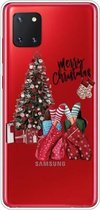 Voor Samsung Galaxy A81 / Note 10 Lite Christmas Series Clear TPU beschermhoes (kerstpyjama)