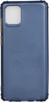 Voor Samsung Galaxy A81 Kleurknop Doorschijnend Frosted TPU Vierhoekig Airbag Schokbestendig Hoesje (Marineblauw)