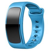 Siliconen polsband horlogeband voor Samsung Gear Fit2 SM-R360, polsbandmaat: 150-213 mm (lichtblauw)