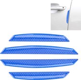 4 stks universele autodeur anti-collision strip bescherming guards versieringen stickers (blauw)