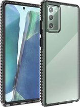 Voor Samsung Galaxy Note20 2 in 1 Ultra Clear Shockproof PC + TPU Case met verwijderbare kleurknop (transparant zwart)