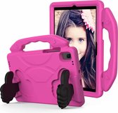 Voor Samsung Galaxy Tab A7 10.4 (2020) T500 / T505 EVA Materiaal Kinderen Plat Anti Falling Cover Beschermende Shell Met Duimbeugel (RoseRed)