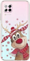 Voor Huawei P40 Lite & Nova 6 SE Christmas Series Transparante TPU beschermhoes (Smiley Deer)
