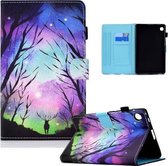 Voor Huawei MatePad T8 Gekleurde Tekening Horizontale Flip Leren Case met Houder & Kaartsleuven (Starry Deer)